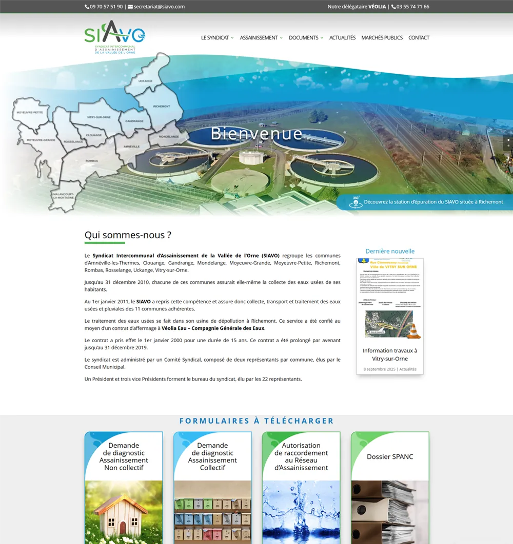 Capture page d'accueil www.siavo.com