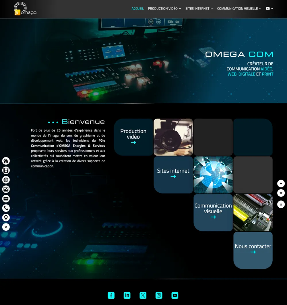 Capture page d'accueil site www.omega-com.net